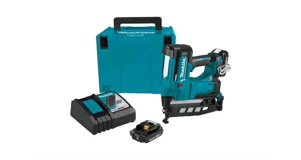 2020 Makita 18V LXT® 2-1/2" Straight Finish Nailer Kit, 16 Ga. (XNB02RJ)