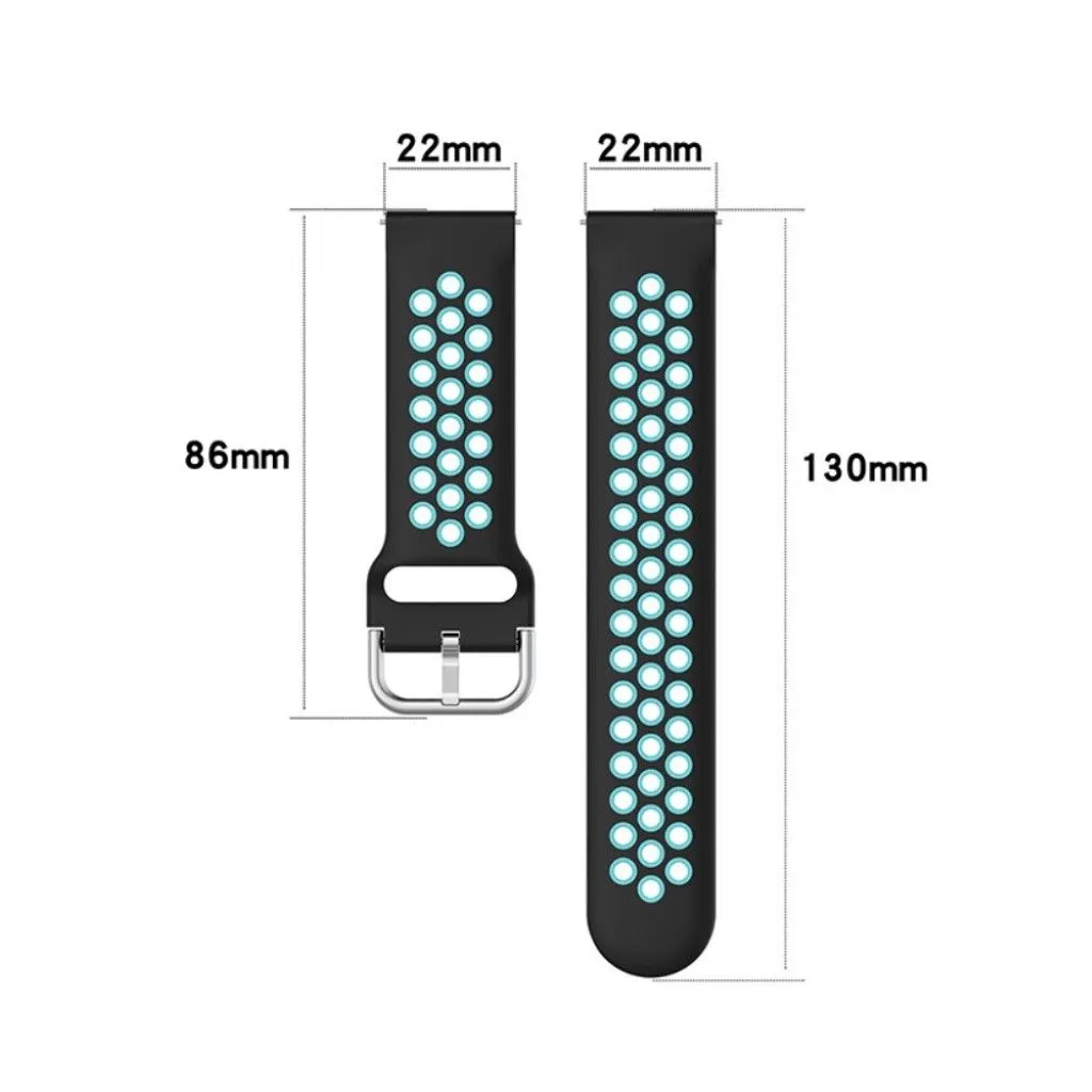 20mm bi-color silicone watch strap for Samsung watch - Red / Grey