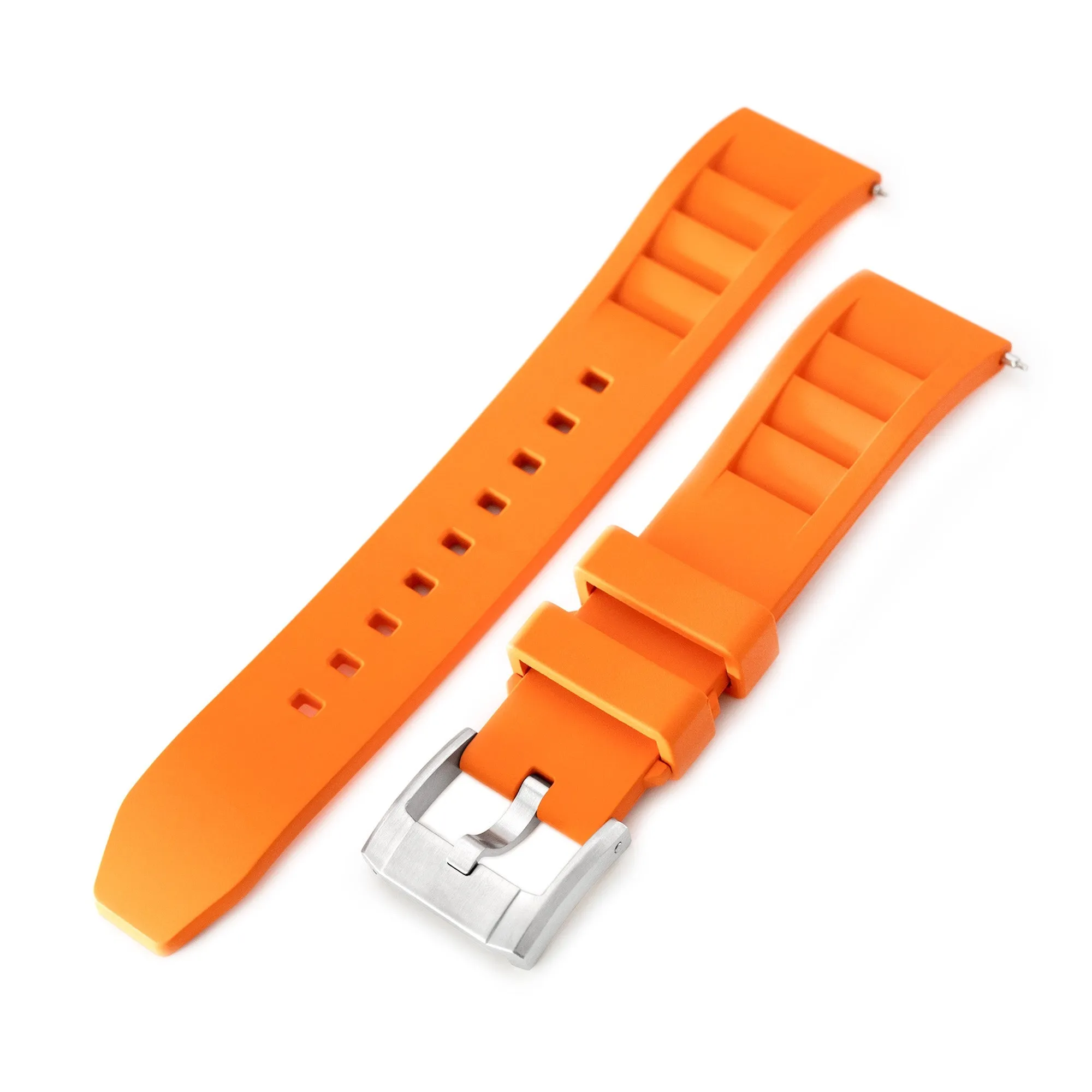 20mm Orange RM Vented FKM rubber watch strap