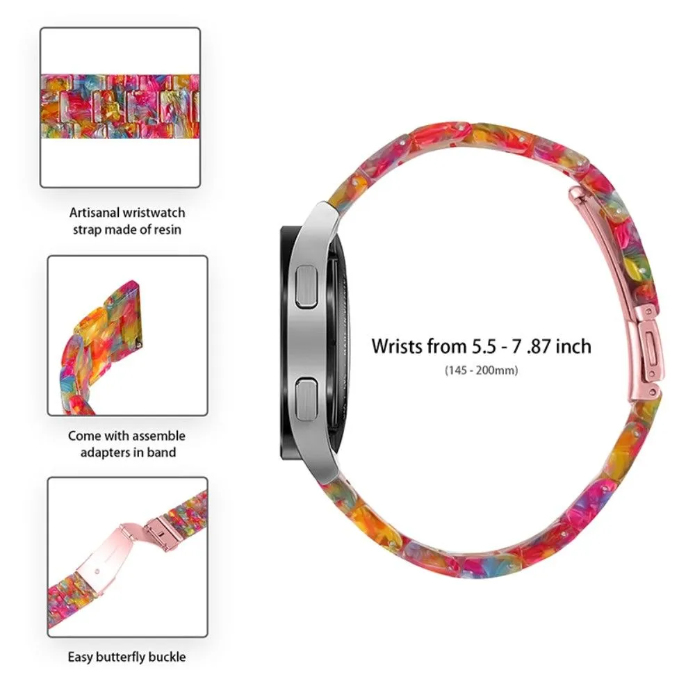 20mm smooth resin watch strap for Amazfit watch - Rainbow Candy