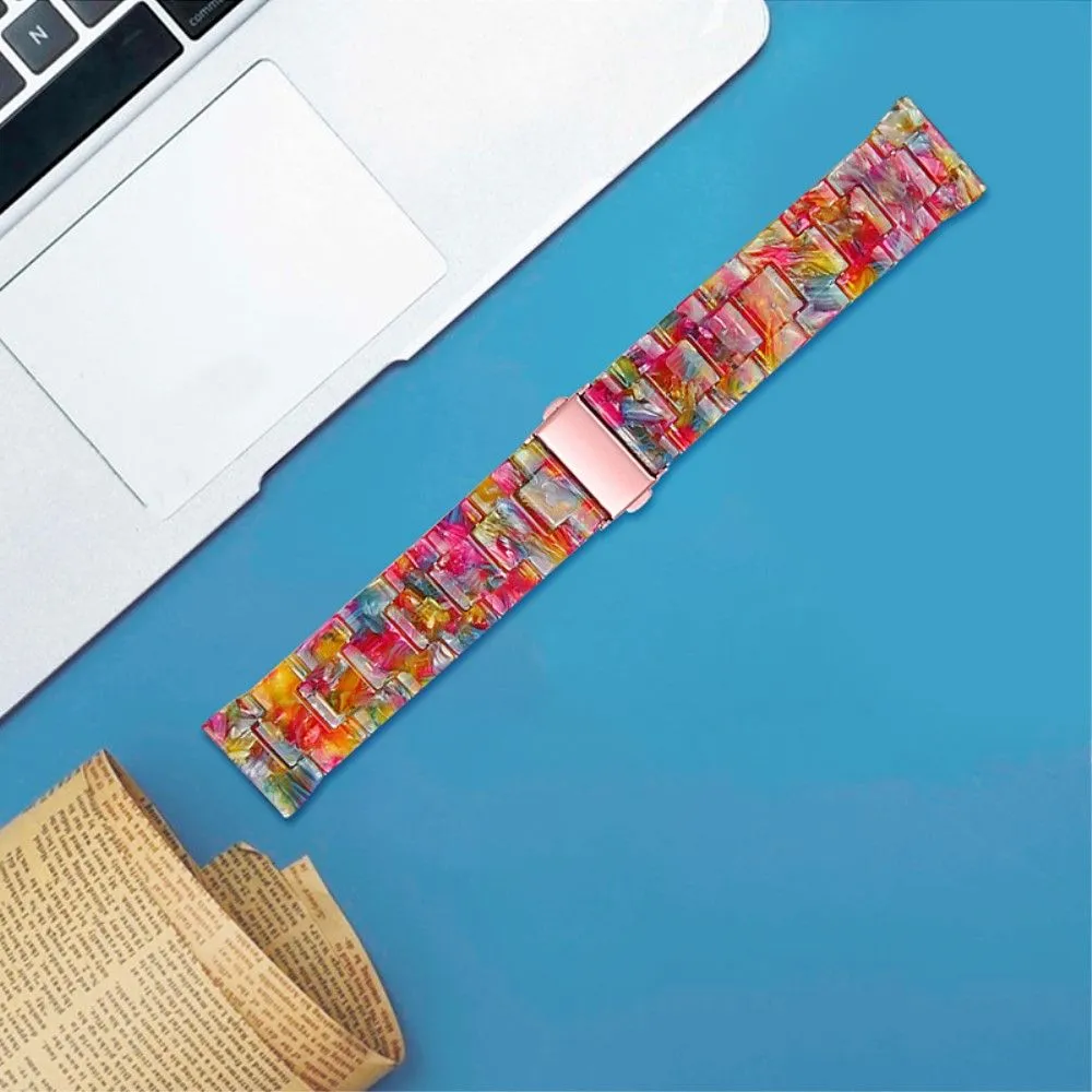 20mm smooth resin watch strap for Amazfit watch - Rainbow Candy