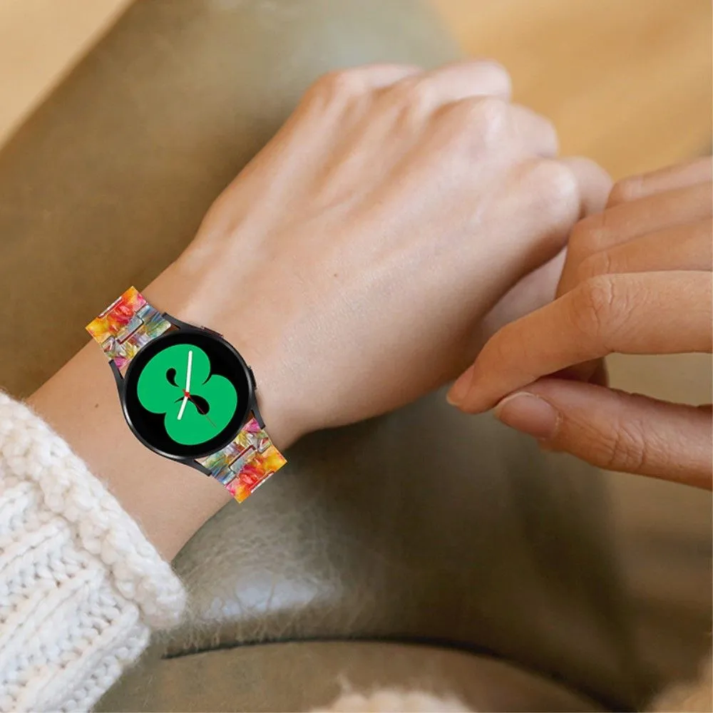 20mm smooth resin watch strap for Amazfit watch - Rainbow Candy