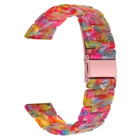 20mm smooth resin watch strap for Amazfit watch - Rainbow Candy