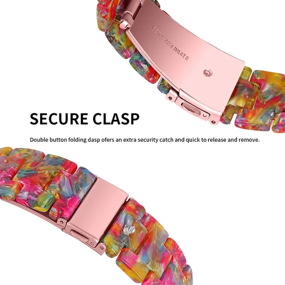 20mm smooth resin watch strap for Amazfit watch - Rainbow Candy