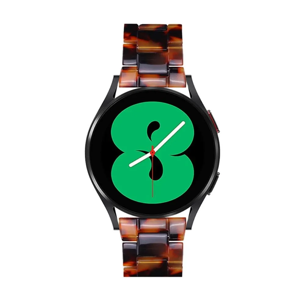 20mm smooth resin watch strap for Amazfit watch - Tortoiseshell Color