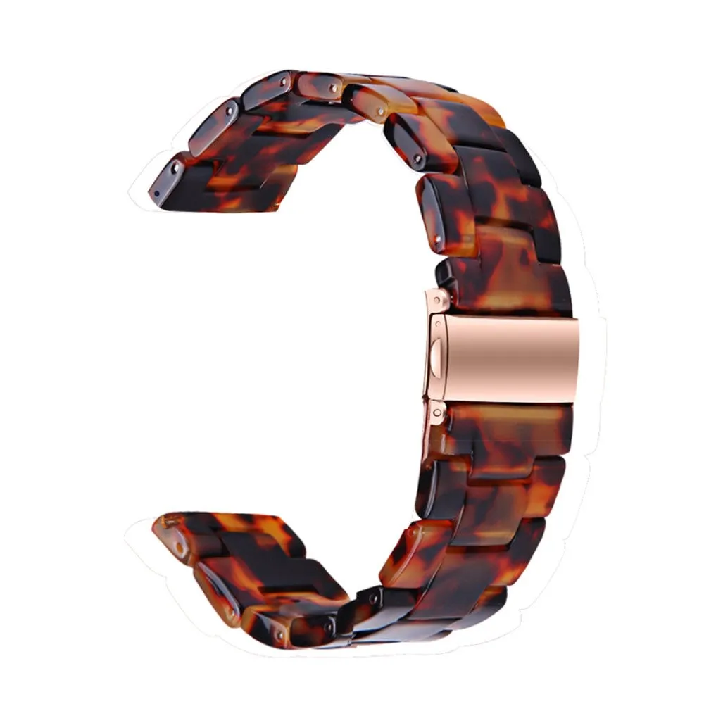 20mm smooth resin watch strap for Amazfit watch - Tortoiseshell Color