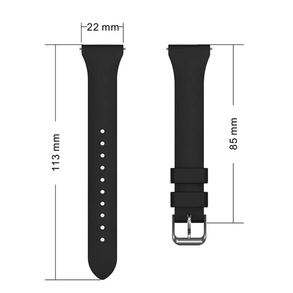 22mm Universal silicone watch strap - Coffee