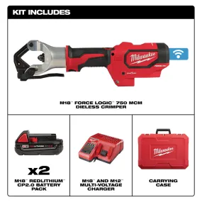 2877-22 Milwaukee M18 FORCE LOGIC 750 MCM Dieless Crimper Kit