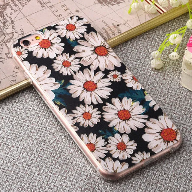 3d Embossing Soft Silicone Tpu Back Cover Case For Apple Iphone 6 6s Plus Case With Dust Plug For Iphone 6 6s Phone Cases