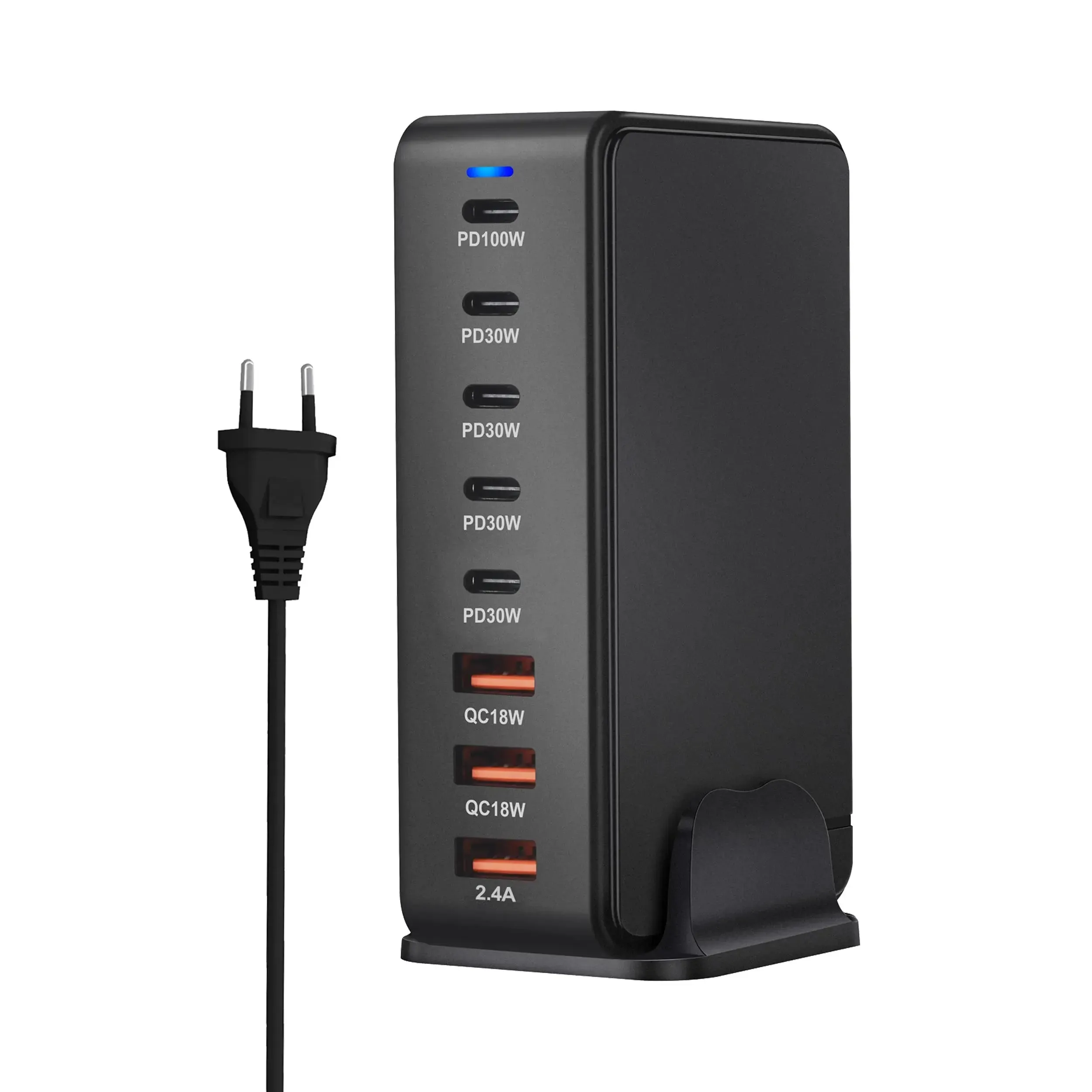 8-Port GaN Desktop USB Type C Charger – Fast Charge 3.0