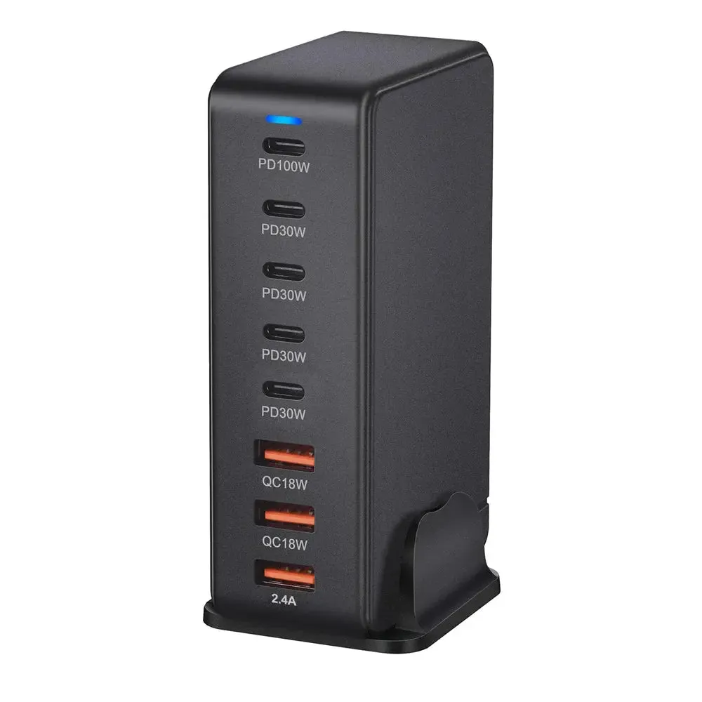 8-Port GaN Desktop USB Type C Charger – Fast Charge 3.0