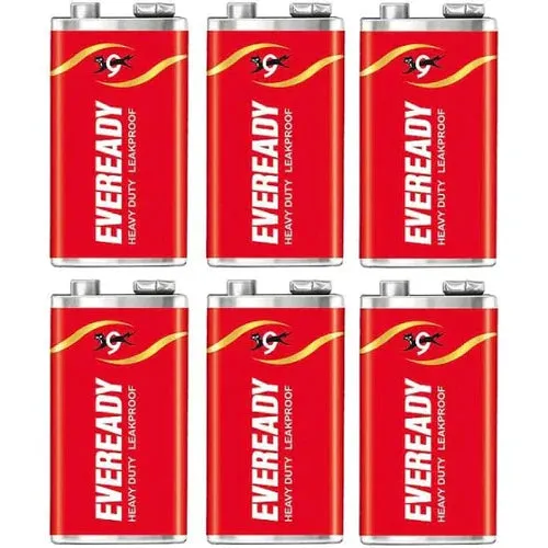 9v Eveready 1216 Heavy Duty Battery (Pack of 6)