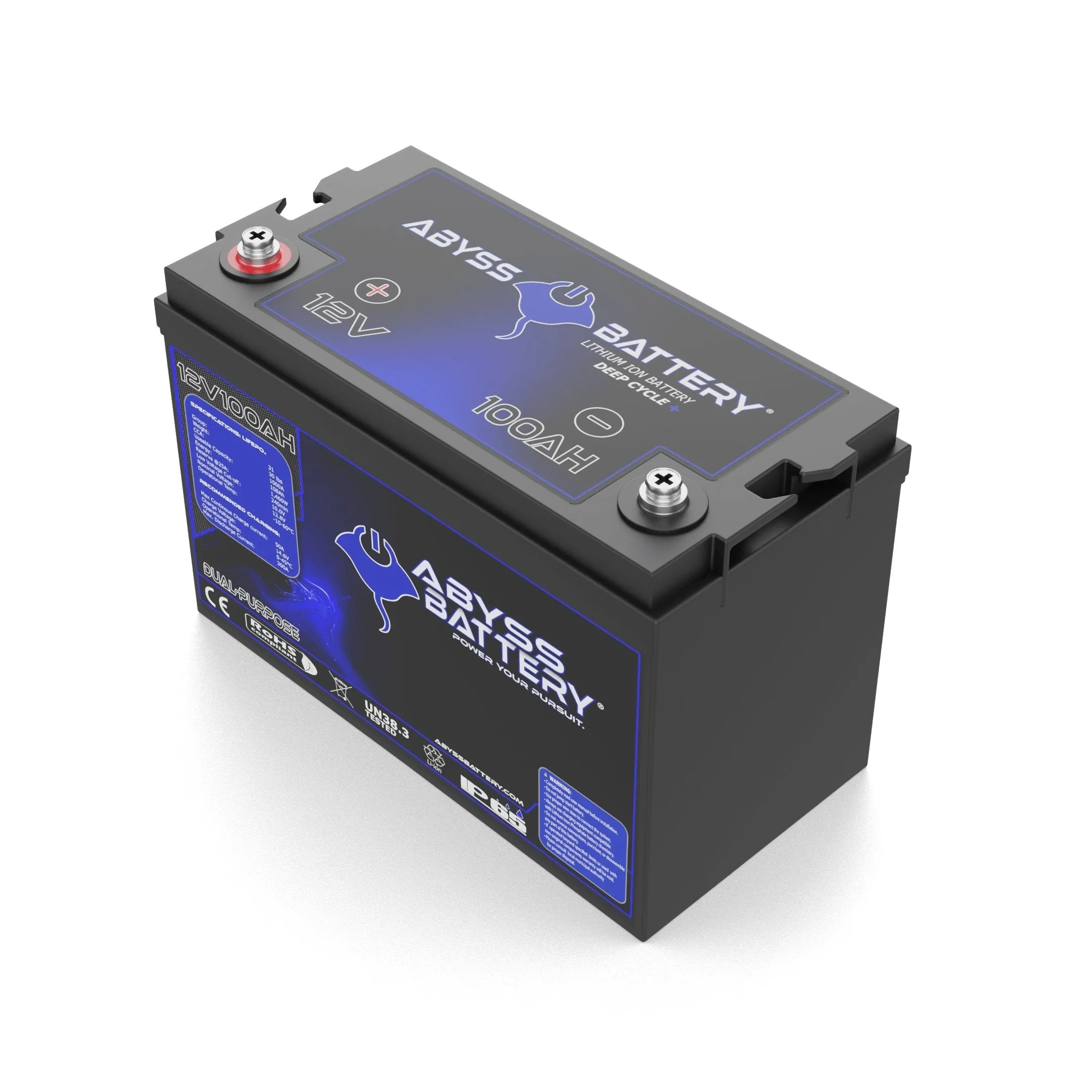 Abyss Battery® 12V 100Ah Dual-Purpose Marine Lithium Battery