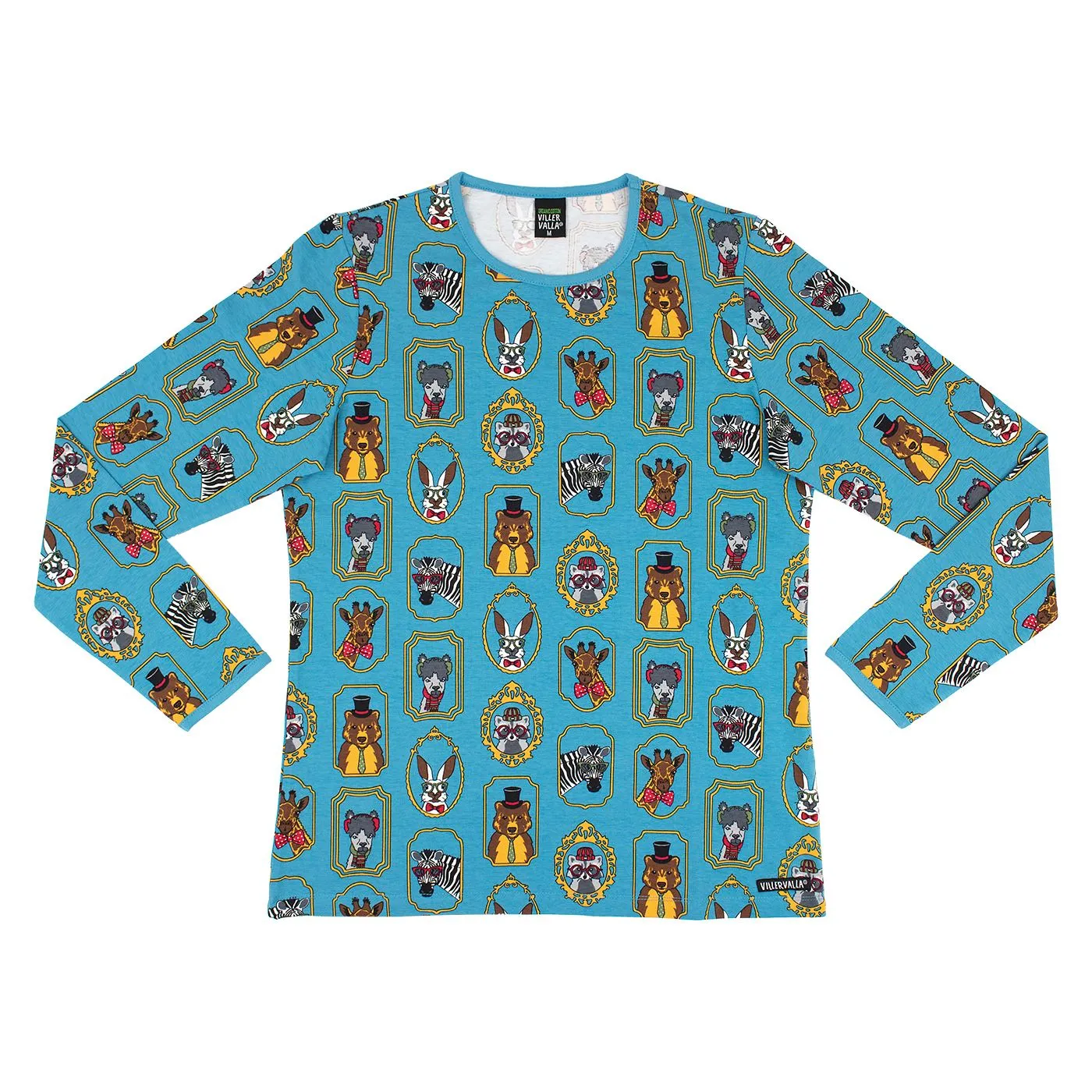 Adult's Framed Animals Long Sleeve Shirt in Sky - 1 Left Size S