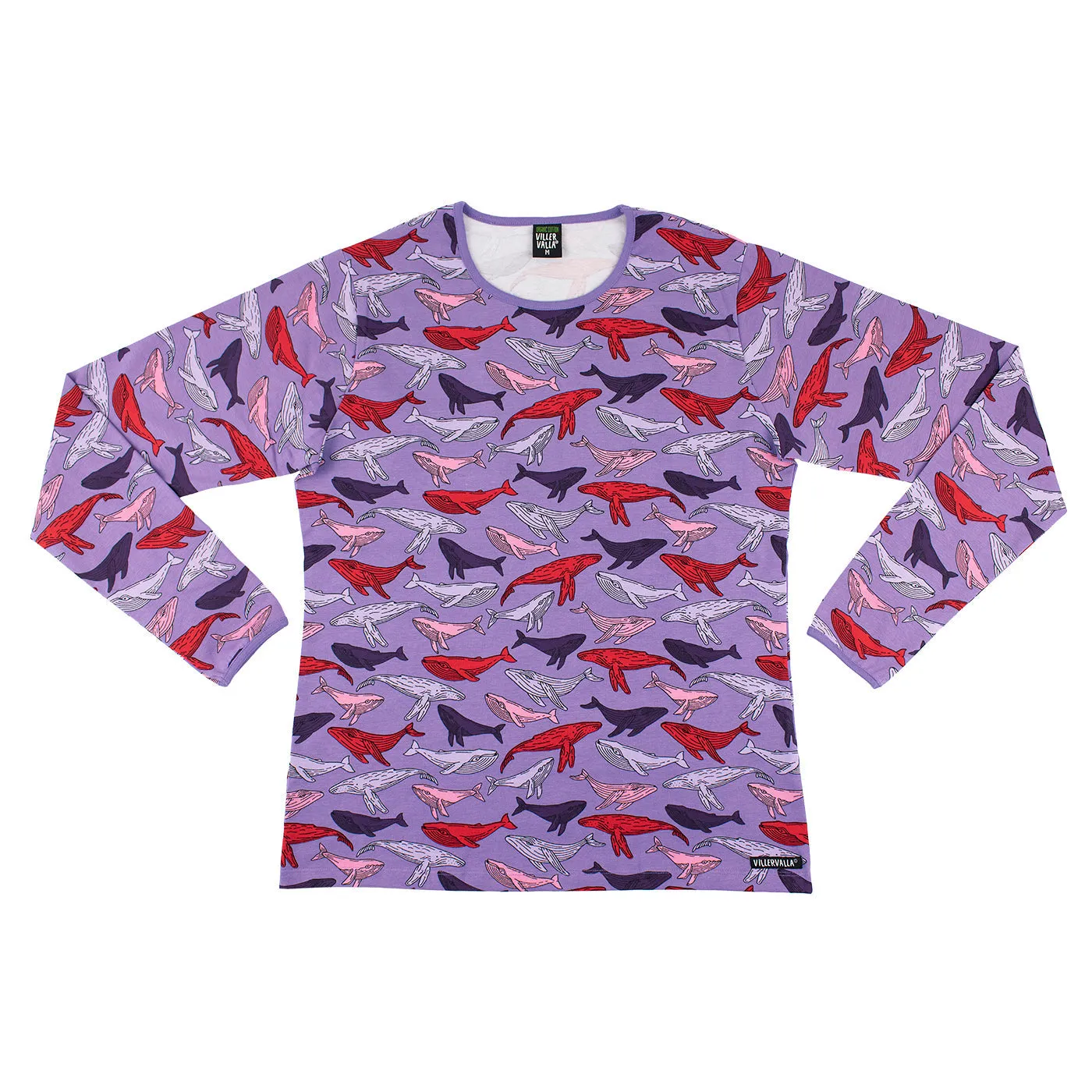 Adult's Whale Long Sleeve Shirt in Lilac