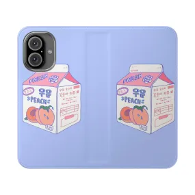 Aesthetic Peach Milk Carton Phone Case for Soft Pastel Fans