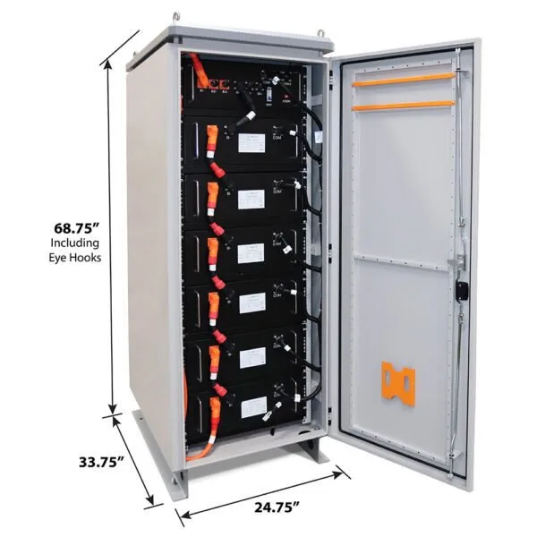 Aims Power Dual Lithium Battery Cabinet Set 230VDC |192AMPS | 44,160 Watt Hours - KITHY230VBATMS