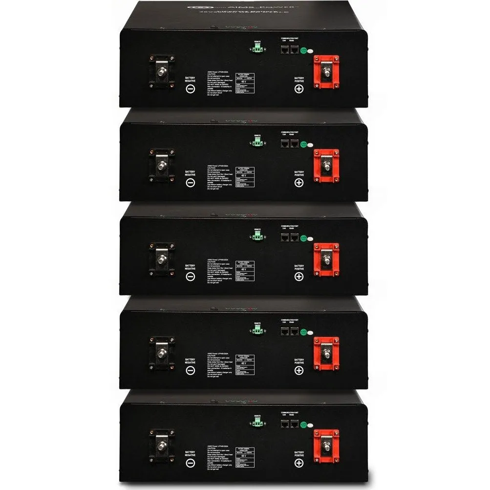 Aims Power Dual Lithium Battery Cabinet Set 230VDC |192AMPS | 44,160 Watt Hours - KITHY230VBATMS