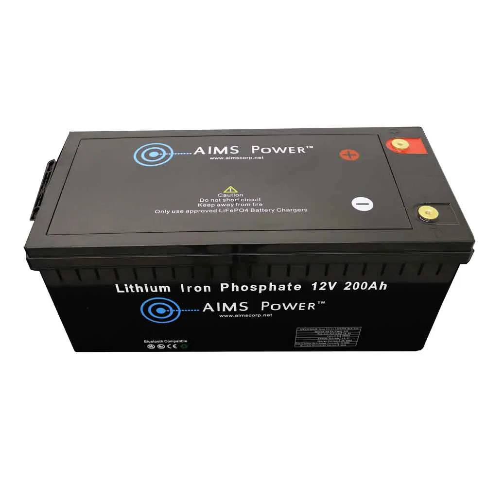 Aims Power LiFePO4 12V 200 AH Lithium Battery - Bluetooth - LFP12V200B