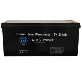 Aims Power LiFePO4 12V 200 AH Lithium Battery - Bluetooth - LFP12V200B