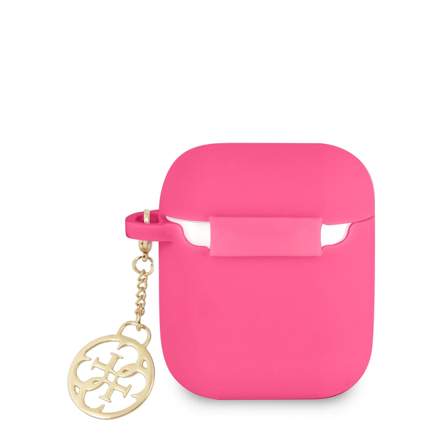 Airpods 1/2 - Silicone Fuschia 4G Charm Collection - Guess