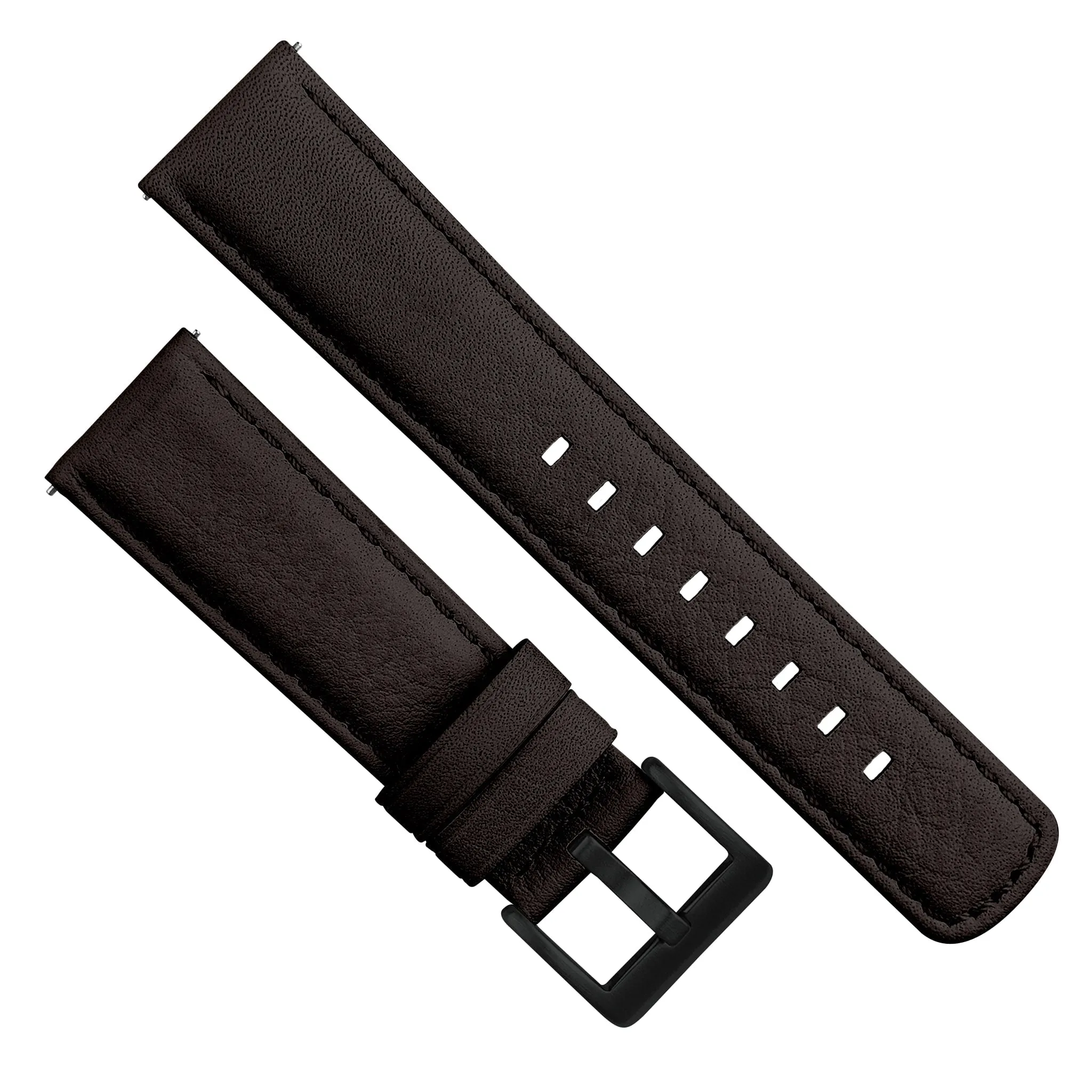 Amazfit Bip | Dark Brown Pittards® Performance Leather & Brown Stitching