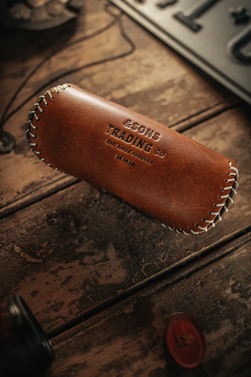 &SONS Baseball Sunglasses Case Brown