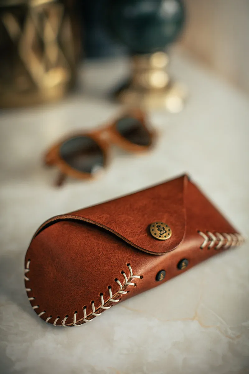 &SONS Baseball Sunglasses Case Brown