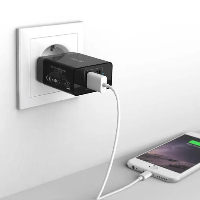 ANKER 24W 2-Port USB Wall Charger