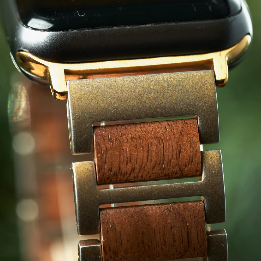 Apple Strap Walnut Gold