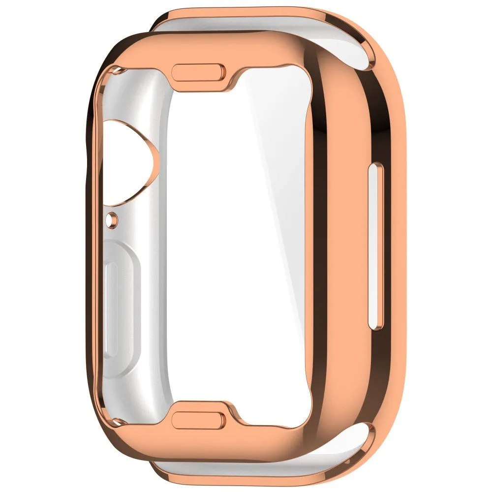 Apple Watch 10 (46mm) Fleksibelt Plast Cover m. Skærmbeskyttelse - Rose Gold