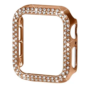 Apple Watch  9/8/7 (41mm) Hårdt Plast Cover - Guld & Rhinsten