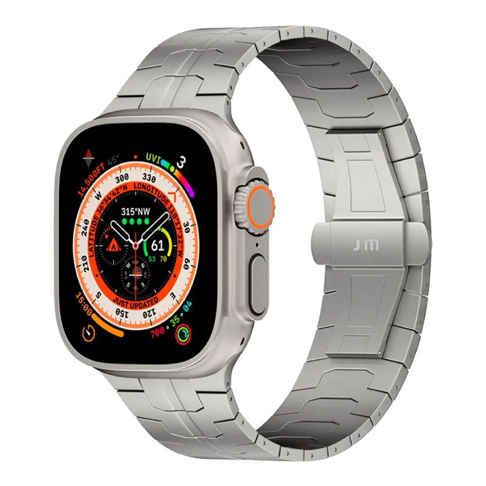 Apple Watch Ultra 1/2 (49mm) Just Mobile Titanium Rem - Sølv