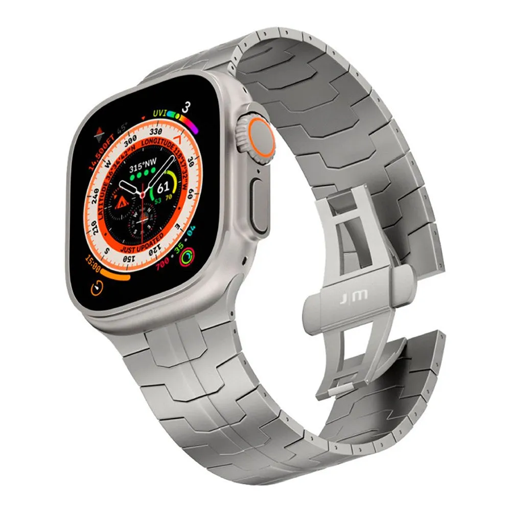 Apple Watch Ultra 1/2 (49mm) Just Mobile Titanium Rem - Sølv