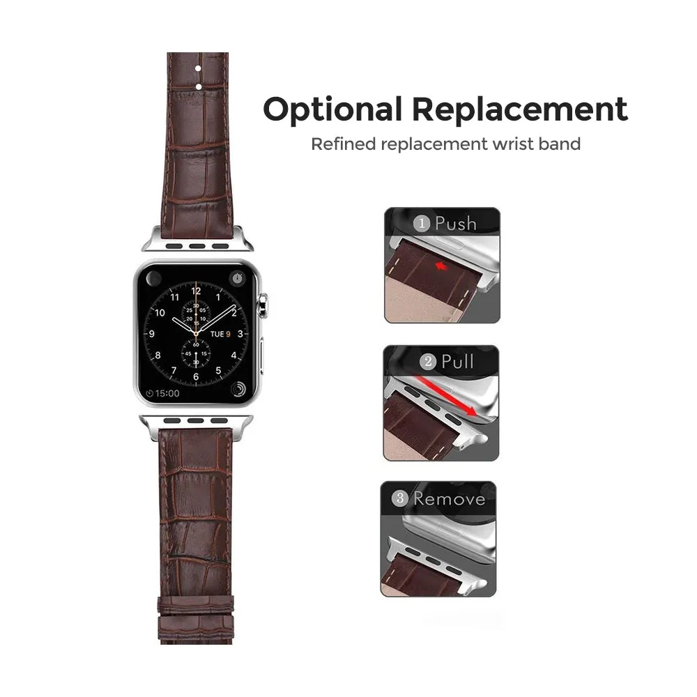 Apple Watch Ultra 49mm / 45mm / 44mm / 42mm | Leather Watch Band | Dark Brown