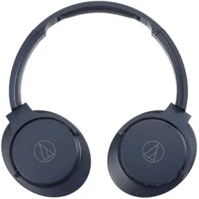 Audio-Technica ATH-ANC500BT QuietPoint Wireless Bluetooth Over-Ear Active Noise-Cancelling Headphones - Navy