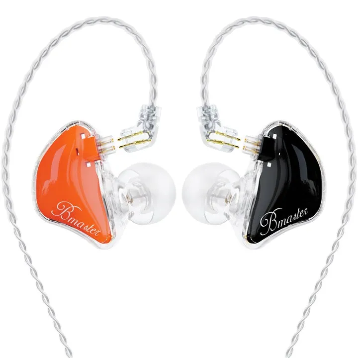 BASN Bmaster PRO 2-Pin Triple Drivers In Ear Monitor Headphones (Orange-Black)