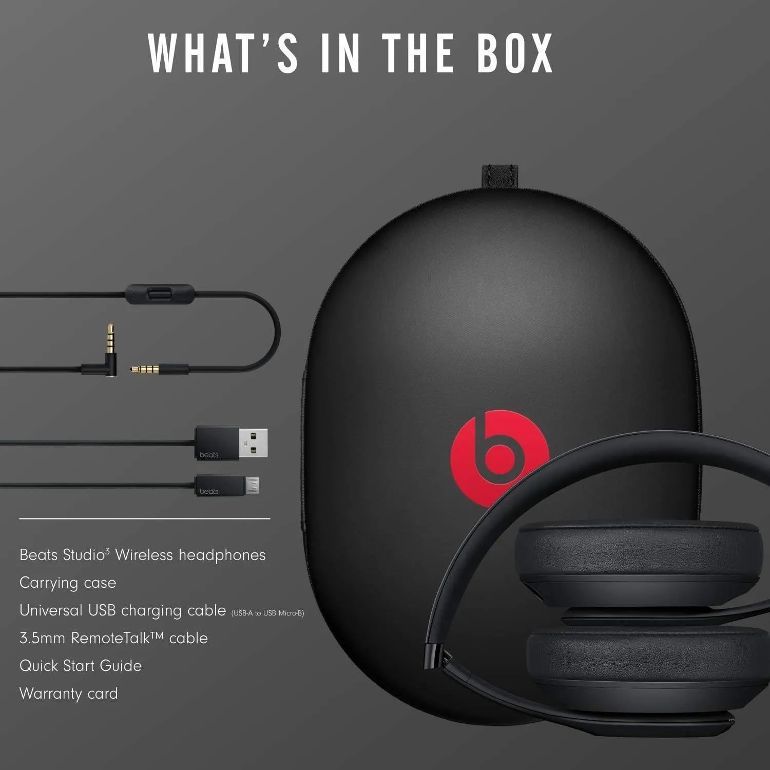 Beats Studio3 ANC Over-Ear Wireless Headphones - Black