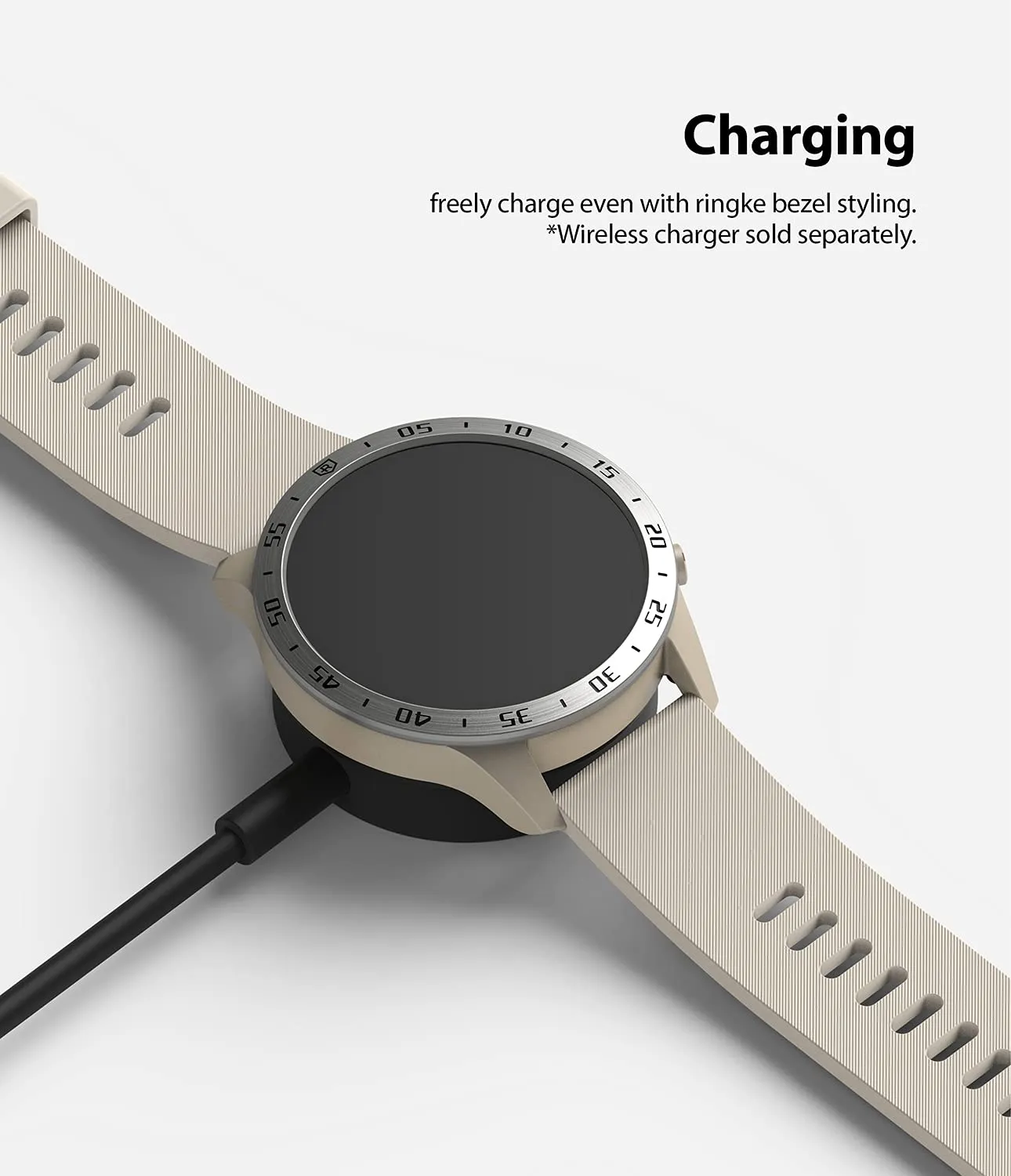 Bezel Styling Compatible with Xiaomi Mi Watch - Silver [46-01] [Stainless Steel]