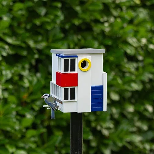 Bird House and Bird Feeder De Stijl