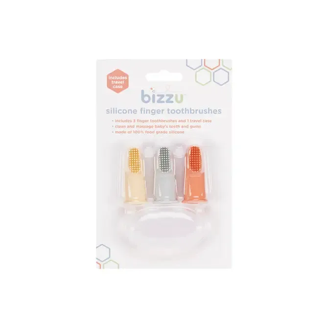 Bizzu - Silicone Finger Toothbrush - 3pack