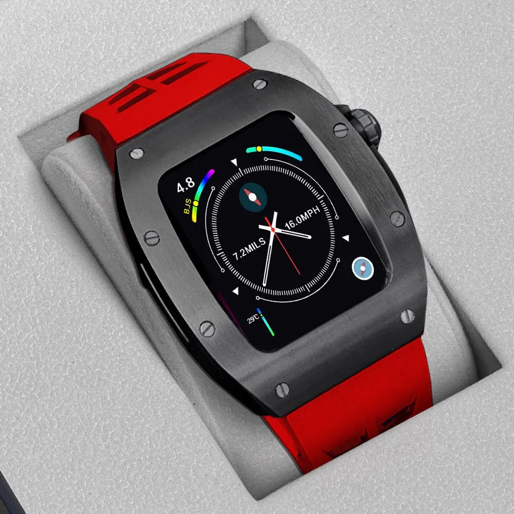 black/red Smartwatch Sports case