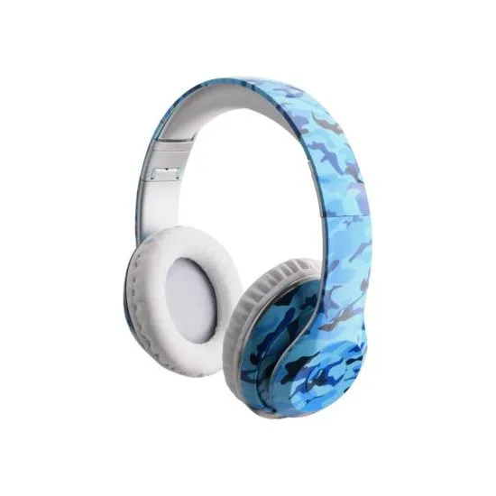 Blue Camo Wireless Stereo Headphones