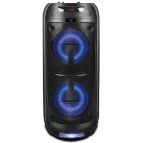 Bluetooth Double 8" Speaker With Led Display Screen, Mic Input & Rgb Light on the Woofer - Wattson