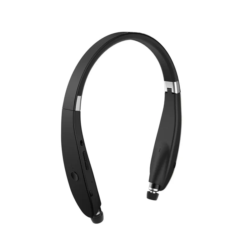 Bluetooth Headphones Wireless Neckband Headset Retractable Earbuds Noise Cancelling Stereo Earphones for Workout Running Driving