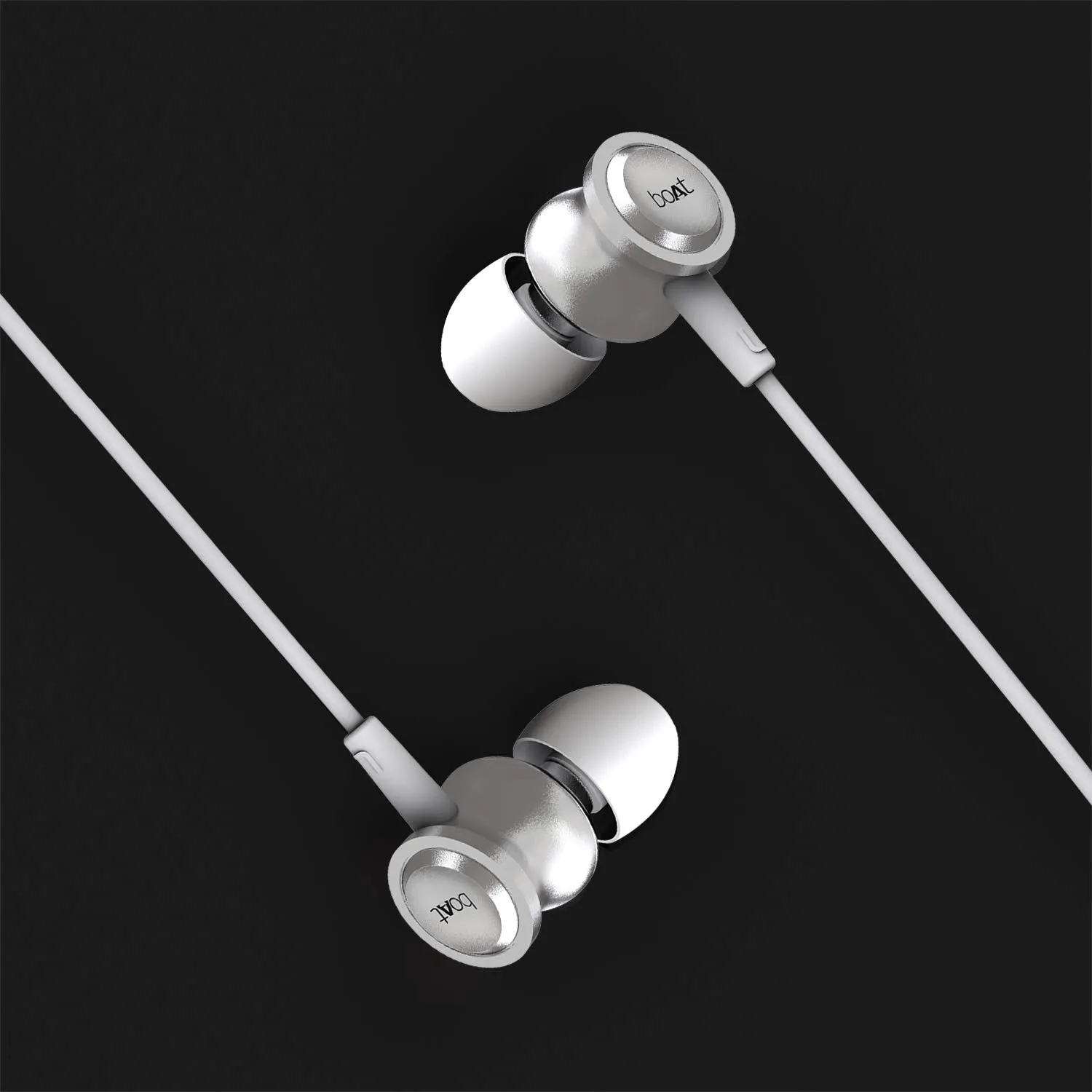 boAt BassHeads 152 in Ear Wired Earphones with Mic(White Pearl)