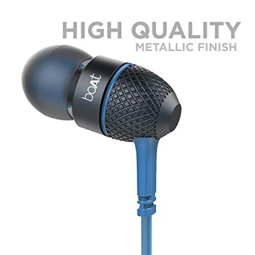 boAt Bassheads 220 Wired in Ear Earphones with Inline Mic(Blue)