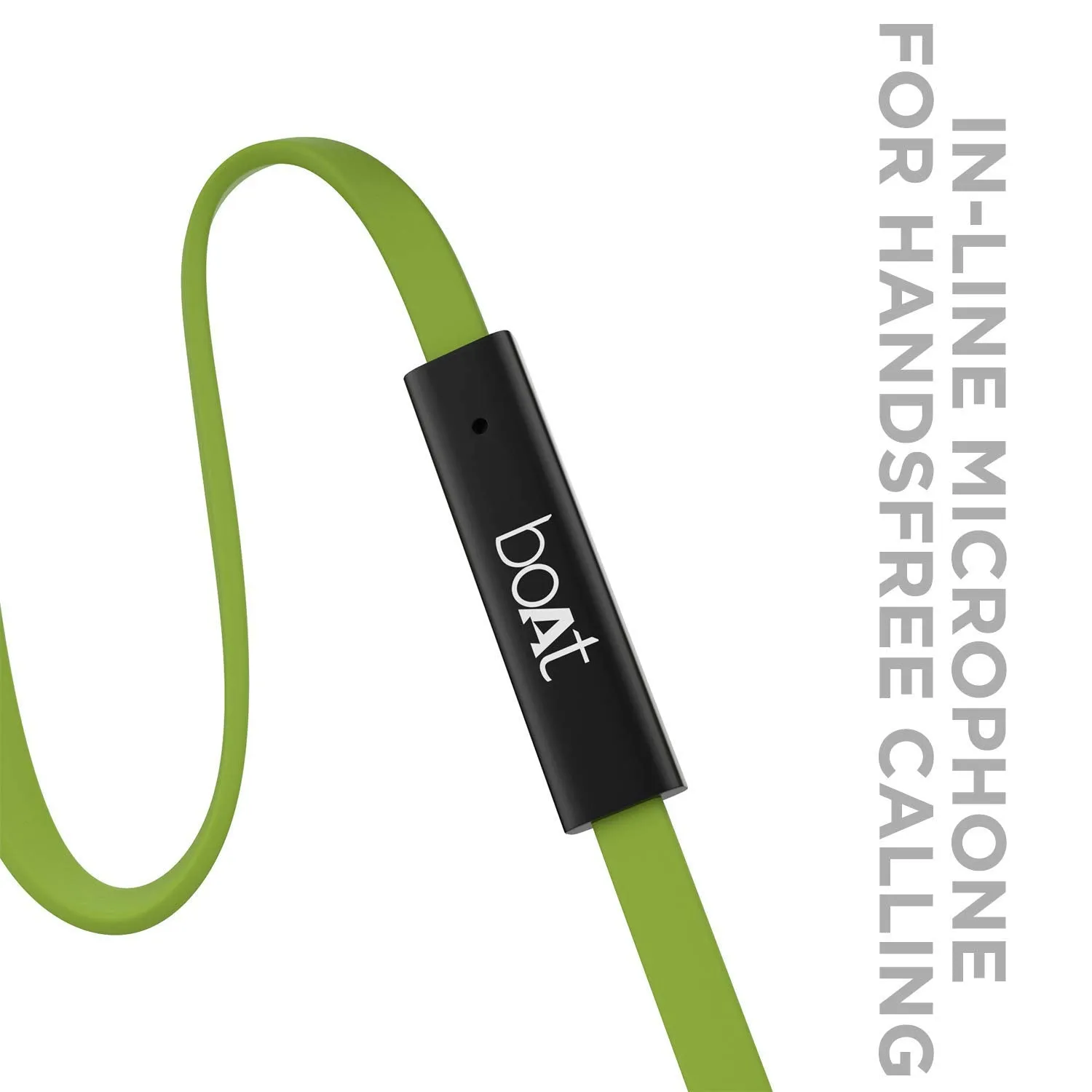 boAt Bassheads 225 Wired in Ear Earphone with Mic (Neon Lime)