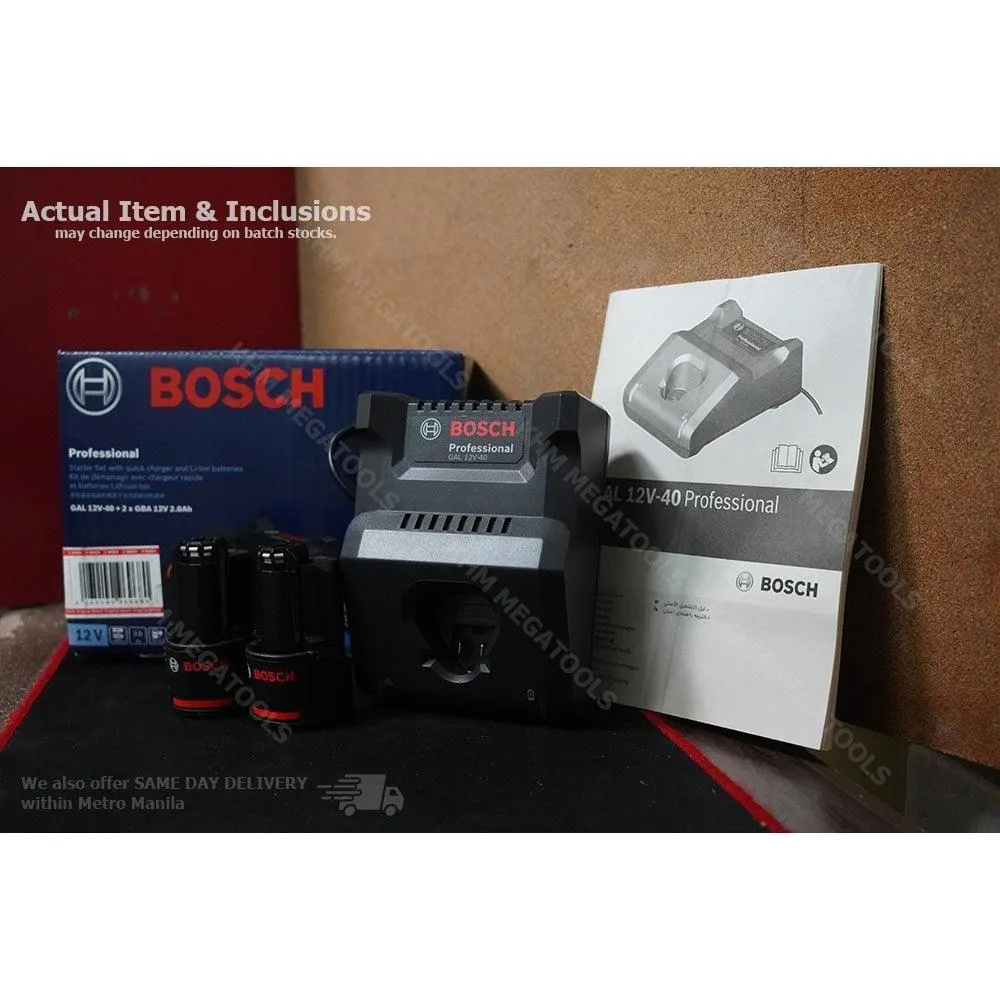 Bosch 12V Starter Kit Set for Cordless Tools [Battery & Charger Bundle)