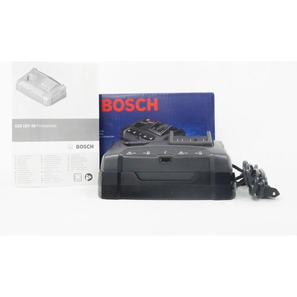 Bosch GAX 18V-30 Multi Battery Charger for Cordless (18V & 12V) (Open Seal)